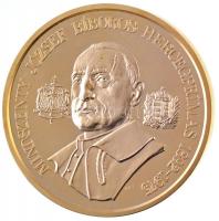 Bognár György (1944-) DN Mindszenty József bíboros-hercegprímás 1892-1975 aranyozott fém emlékérem tokban (65mm) T:2(PP)
