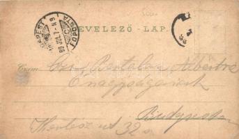 1899 Kiscell, Templom, apátság, piac, kórház, Gáyer üzlete, Schwidernoch Károly floral litho (felüle...