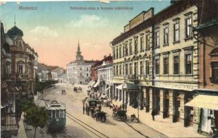 Miskolc, Széchényi utca, Korona szálloda, villamos (b)