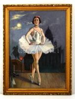 Ivan Petrovics (?-?): Ballerina (Benua). Olaj, vászon, jelzett, keretben, 80×60 cm