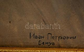 Ivan Petrovics (?-?): Ballerina (Benua). Olaj, vászon, jelzett, keretben, 80×60 cm