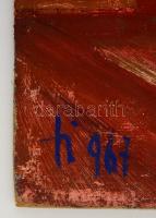 Tóth Imre (1929-2004): Peremházak. Olaj, farost, jelzett, 60×80 cm