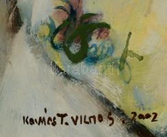 Kovács Tamás Vilmos (1951-): Pásztorok. Olaj, farost, jelzett, 60×80 cm