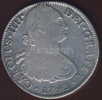 Mexikó 1795FM 8R Ag IV.Károly T:3