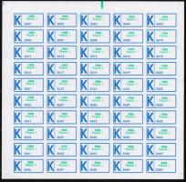 2 db 50-es teljes ív K-ragjegy (Velence 2, Pásztó 1) + 1 db 50-es teljes ív Ajánlási ragjegy (Dunaúj...