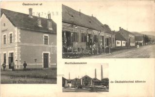 Nándorhegy - Óhábabisztra, Bisztere, Ohaba bistra, Otelu Rosu; vasútállomás, Óhábabisztrai út, Ignaz Pollak üzlete, Martin kemence acélgyár / railway station, street, shop, steel factory (EK)