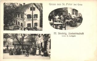 Graz, St. Peter, M. Streinigs Wein und Bierhaus, Gastwirtschaft / wine and beer hall, guest house, Ludw. Wontschina (EK)