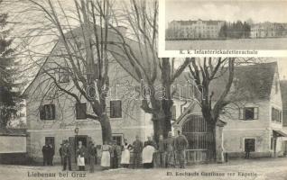 Graz, Liebenau bei Graz, K. k. Infanteriekadettenschule, El. Kochaufs Gasthaus zur Kapelle / K.u.K. Infantry cadet school, guest house, L. Wontschina (EK)