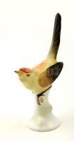 Hollóházi kismadár, kézzel festett, jelzett, nagyon apró kopásokkal, m: 14 cm