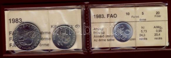 1983. 20f, 5Ft, 10Ft "FAO" T:BU Eredeti dísztokban, tanúsítvánnyal!