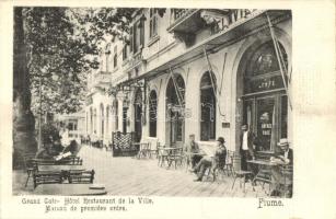 Fiume, Grand Cafe Hotel Restaurant  de la Ville, Maison de premiere ordre / cafe terrace