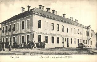 Ptuj, Pettau; Gasthof zum weissen Kreuz und Gösser Bier Niederlage / guest house, beer hall, Franz S. Petschar (EK)