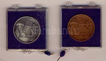 Modern "Keszthely" Br + Ff emlékérem pár T:1 Eredeti ÁPV plombált tokban!
