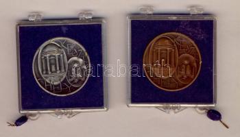 Modern "Keszthely" Br + Ff emlékérem pár T:1 Eredeti ÁPV plombált tokban!