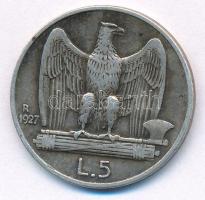 Olaszország 1927R  5L Ag "III. Viktor Emánuel" T:2 Italy 1927R 5 Lire Ag "Vittorio Emanuele III" C:XF Krause KM#67.1