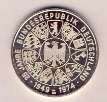 NSZK 1974. "25 éves az NSZK" Ag 23,1g T:PP