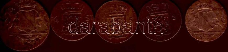 Holland India 1790-1826. 2klf Duit + 3klf 1/4 1/4St T:2/3,3