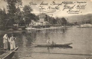 Pöstyén, Piestany; Vág részlet / river bank (EB)