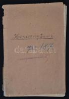 1893 Munka-könyv bányamunkás részére, Szélaknai (Selmecbánya) bányahivatal, bejegyzésekkel, a mátras...