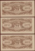 Kína + ázsiai megsz. területek/japán megszállás 1940-es évek 8db bankjegy T:I,I-