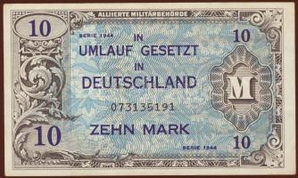 Német 3. Birodalom/nemzetközi megszállás/USA nyomat 1944. 10M T:I-