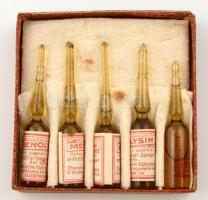 Menolysin, régi gyógyszeres doboz, tartalommal