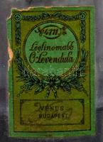 Régi levendulás üveg, dugóval, kis csorbákkal, m: 23 cm