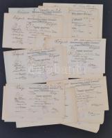 Magyarországi Kárpát Egylet 74 db tagsági igazolvány befizetési nyugta a befizetők nevével, címével. A tétel kvázi tagnévsorként is szolgál.