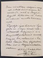 1902 Pecz Samu (1854-1922) hatvani Gaál Adorján (1863-1902) építészmérnök halálát tárgyaló, saját ké...