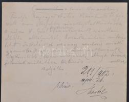 1902 Pecz Samu (1854-1922) hatvani Gaál Adorján (1863-1902) építészmérnök halálát tárgyaló, saját ké...