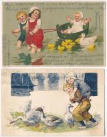 6 db RÉGI háziállatokat ábrázoló motívumlap, vegyes minőség / 6 pre-1945 animals motive cards, mixed...