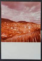 cca 1970 Szigliget, Aranykagyló-völgy, háttérben a Badacsony, Kozák Albert, MTI fotó, a hátoldalán feliratozva, 12x9 cm.