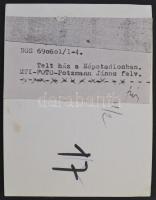 cca 1960 Teltház a Népstadionban, Potzmann János, MTI fotó, a hátoldalán feliratozva, 9x12 cm