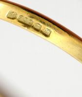 Arany (Au.) 18 K gyűrű brill kővel ( kb 0,5 ct) ezüst foglalatban, jelzett, méret:56, bruttó:3,5 g