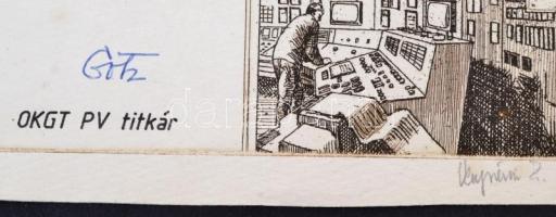 Konecsni Zsizsi (1911-2000): Felszabadulás, Budapest. Rézkarc, jelzett. 30x40 cm