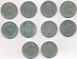 Szovjetunió 1965-1975. 1R Cu-Ni-Zn (10db, 3xklf) T:2,2- karc, ü., ph.
Soviet Union 1965-1975. 1 Rub...