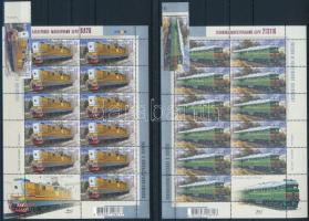 Locomotives set + mini sheet set Mozdonyok sor + kisív sor