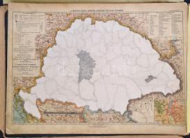 1906 A Magyar Korona országainak összerakható térképe, Szerk.: Schuller Fr., Nagyszeben, Neuzil kiad...