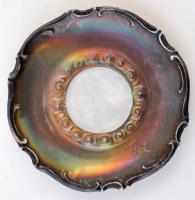 Dekor Bavaria Feinsilber hiányos porcelán teáskészlet (6 csésze. 5 alj, 1 kiöntő), jelzett, kopás ny...