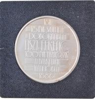 Fülöp Zoltán (1951-) 1986. "175 éve született Doborjánban Liszt Ferenc - 100 éve nyugszik a bayreuthi temetőben" Ag emlékérem tanúsítvánnyal ÁPV tokban (12g/0,925/32mm) T:1-(PP)