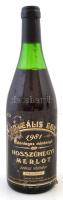 1981 Muzeális bor: hosszúhegyi merlot, száraz vörösbor, 0,75 l