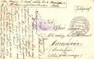 1916 Boot beemelése egy K.u.K. csatahajóba, Osztrák-Magyar Haditengerészet / Putting down a 'Bo...