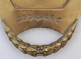 Argentor ovális réz tálca, jelzett, 42x17 cm