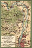 A Magyar Királyi Folyam- és Tengerhajózási Rt. Budapest-Dömösi vonala, térkép, Klösz György és Fia / Hungarian river and sea shipping map (EK)