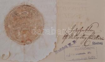 1837 Kollár István (1764-1844) királyi tanácsos, választott püspök aláírása egyházi ügyben íródott o...