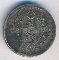 Japán 1876. 5S Ag Meidzsi T:2 patina Japan 1876 5 Sen Ag Meiji C:XF patina Krause Y#22