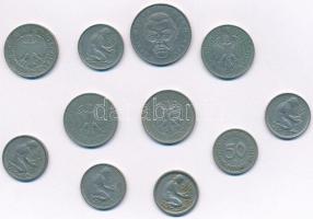 NSZK 1949-1989. 50pf (6xklf) + 1M (4x) + 2M T:2,2-
FRG 1949-1989. 50 Pfennig (6xdiff) + 1 Mark (4x)...