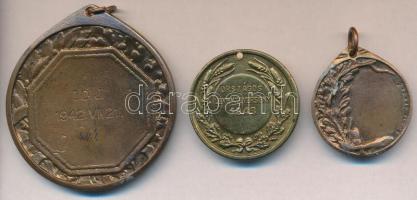 Vegyes: Berán Lajos (1882-1943) 1943. "Országos Leventeverseny" Br érem (33mm) + 1942. Löv...