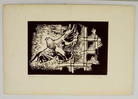 Z. Gács György (1914-1978): Szabadulás. Linó, karton, jelzett, 34x49 cm