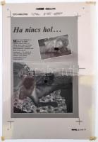 'Ha nincs hol...' erotikus fotónegatív nyomdai levonata, 41x28 cm.